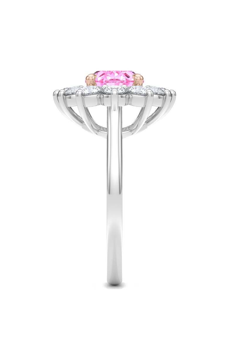 HauteCarat Princess Cut Lab Grown Diamond Engagement Ring, Alternate, color, White