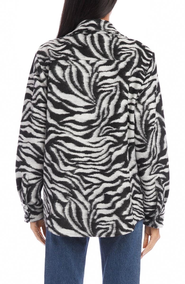 Karen Kane Zebra Print Shirt Jacket, Alternate, color, 