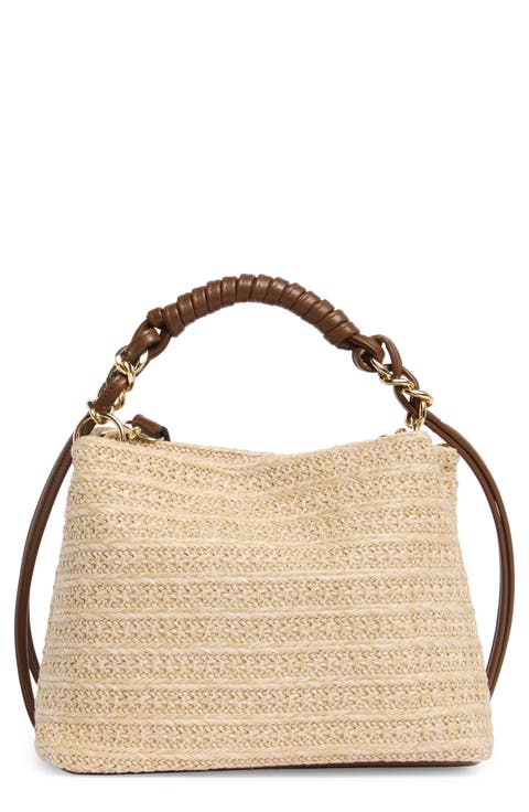 Woven Double Compartment Satchel