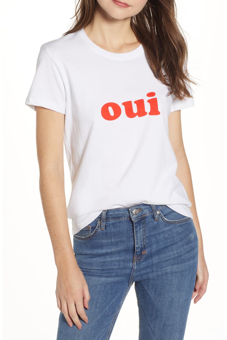 Oui Tee, Main, color, WHITE