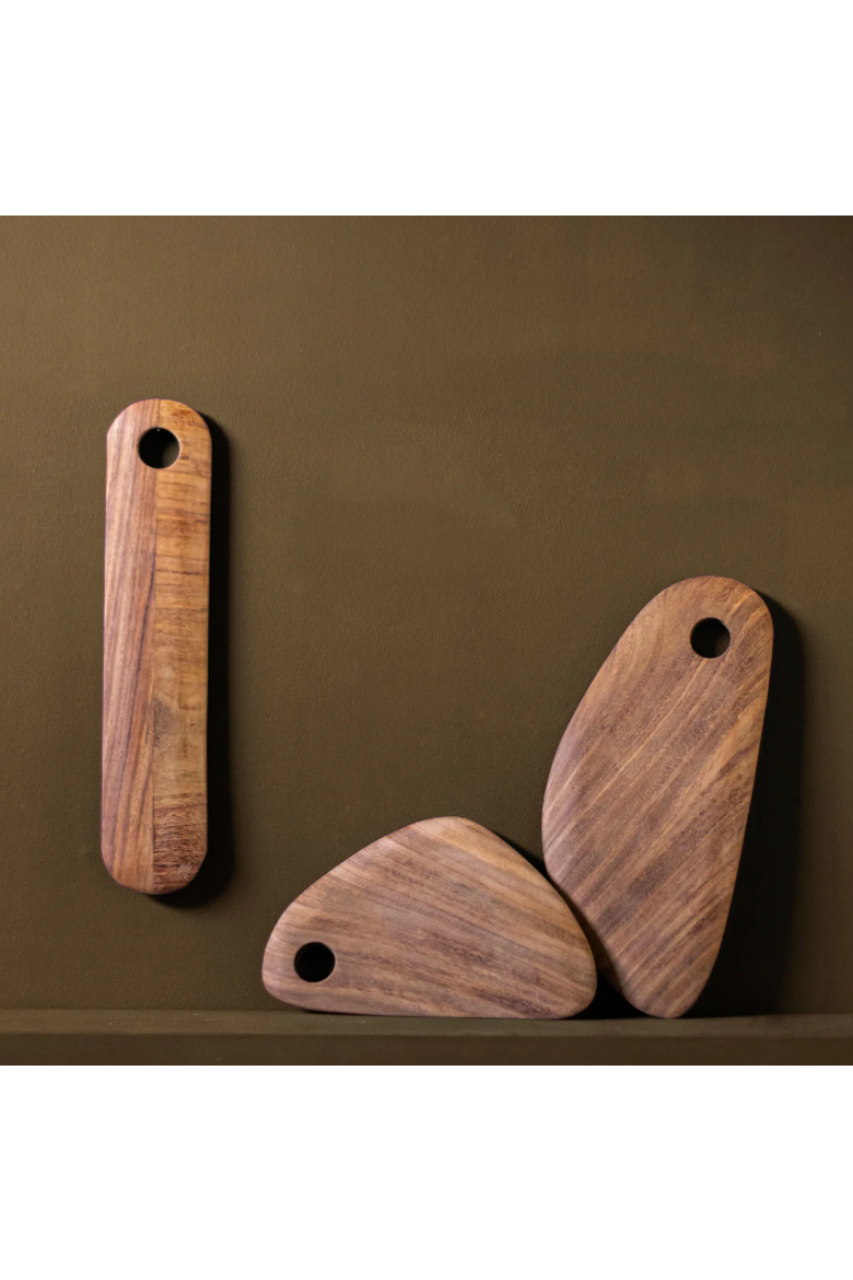 Hand-Carved Wooden Board, Alternate, color, Brown
