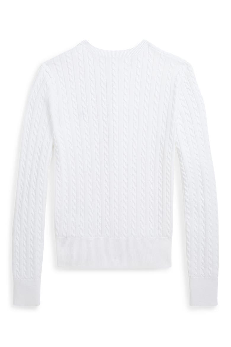 Kids' Mini Cable Knit Sweater, Alternate, color, WHITE