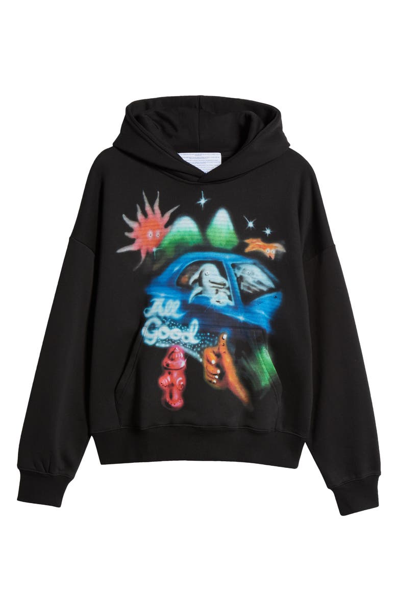 JUNGLES All Good Airbrush Pullover Hoodie, Alternate, color,