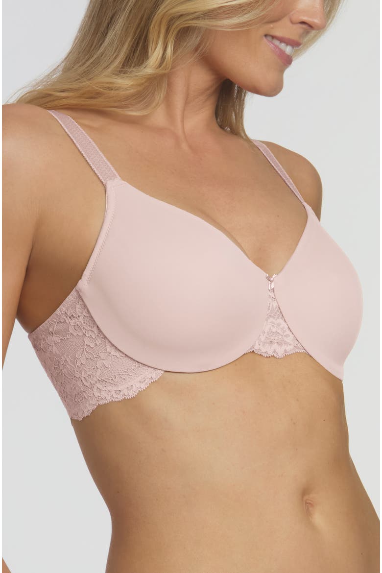 Lena Lace Minimizer Underwire Bra, Alternate, color, Blush Rose