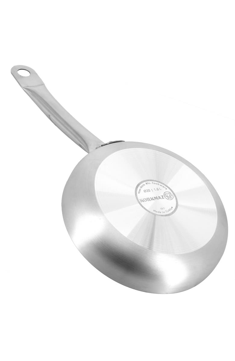 Korkmaz Gastro 9 Inch Proline Professional Series Tava and Frypan, Alternate, color, Metallic Silver