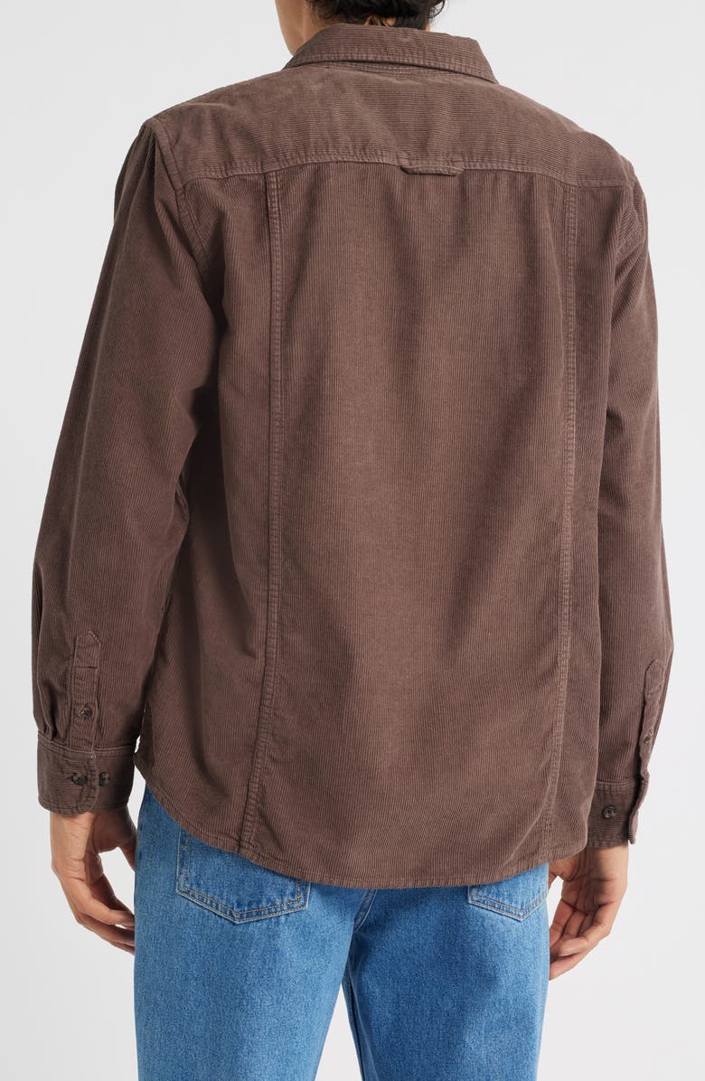 Corridor Cotton Corduroy Button-Up Shirt, Alternate, color, Brown
