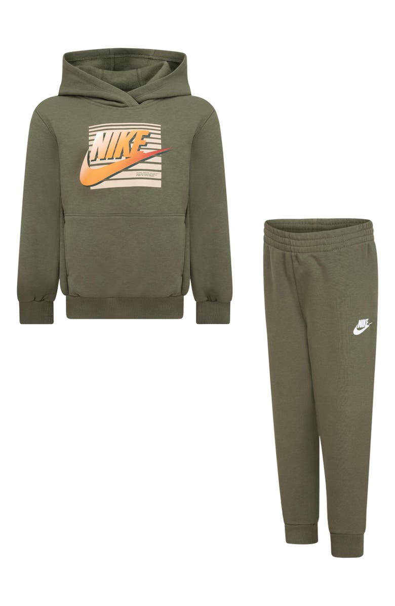 Nike Kids' Gradient Futura Logo Pullover Hoodie & Joggers Set, Main, color, E6fmedium
