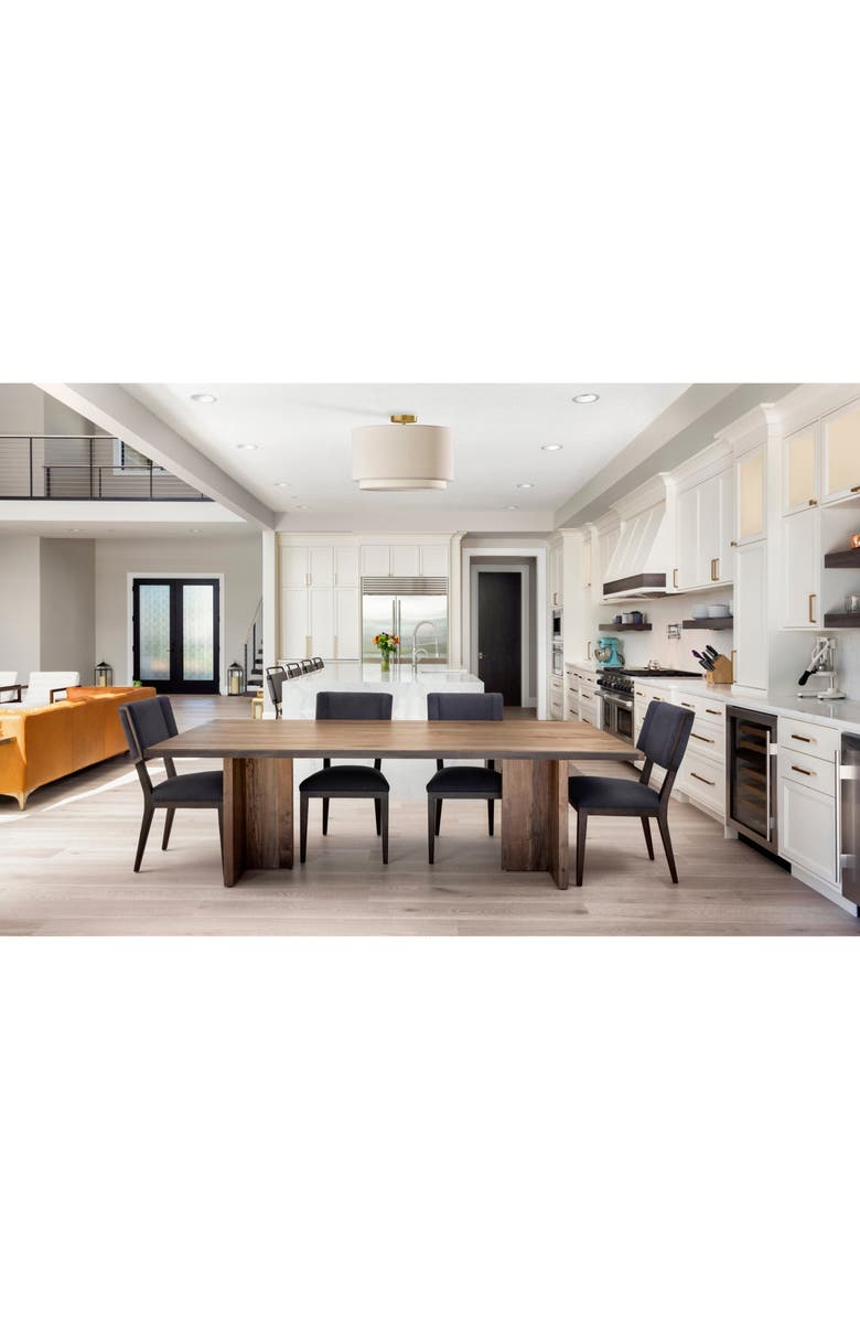 ADESSO LIGHTING Finley Flush Mount Ceiling Light Fixture, Alternate, color, Antique Brass