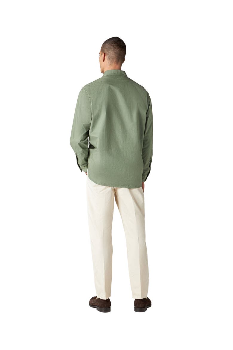 Workt Cotton Shirt, Alternate, color, GREEN