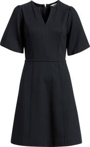 Caslon® Puff Sleeve Ponte Dress