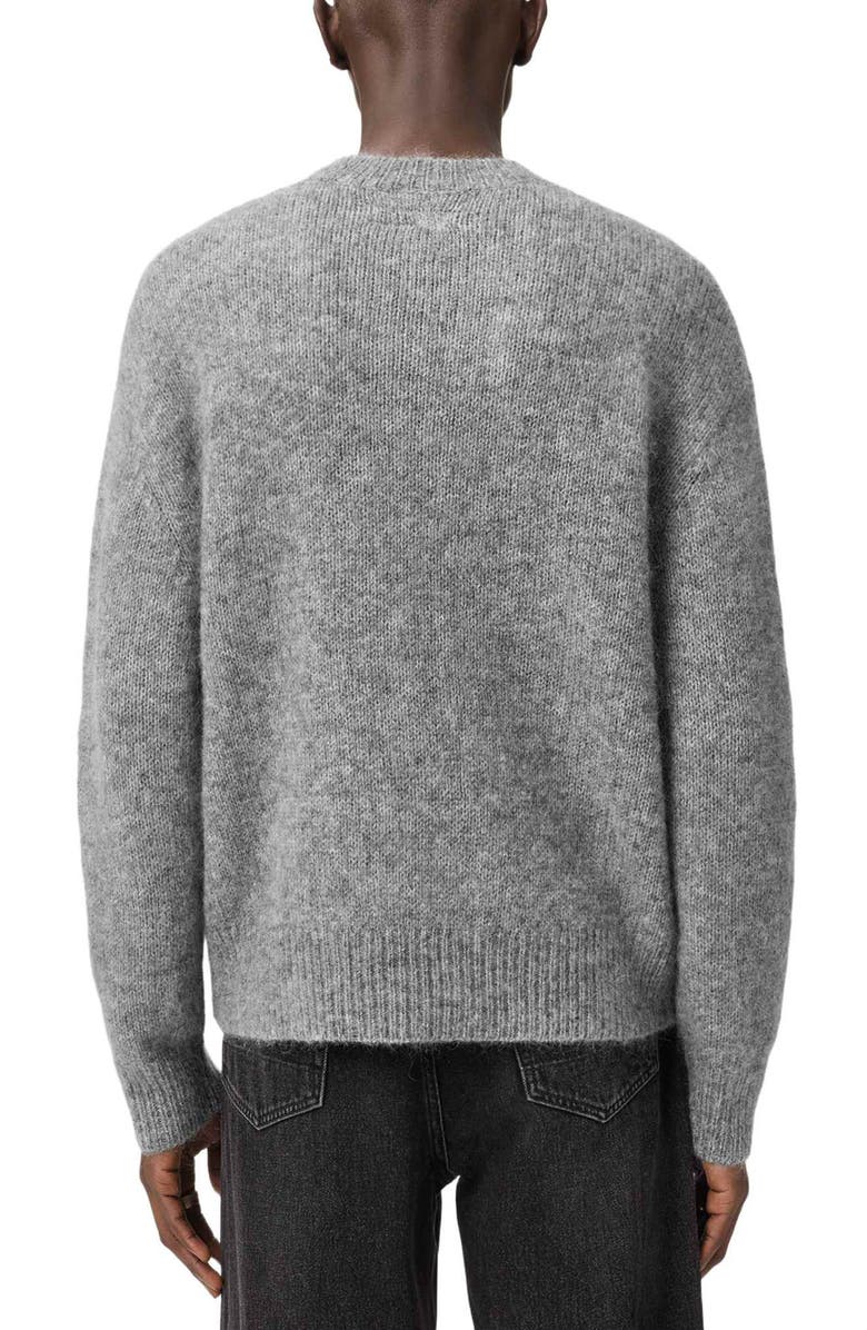 AllSaints Coby Crewneck Wool & Mohair Sweater, Alternate, color, Grey Marl