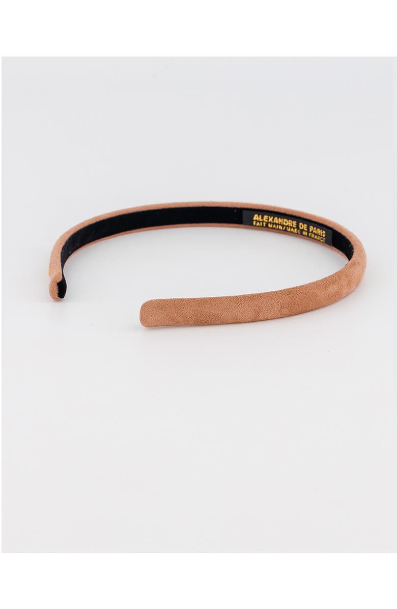 Alexandre de Paris Suede headband, Alternate, color, Brown