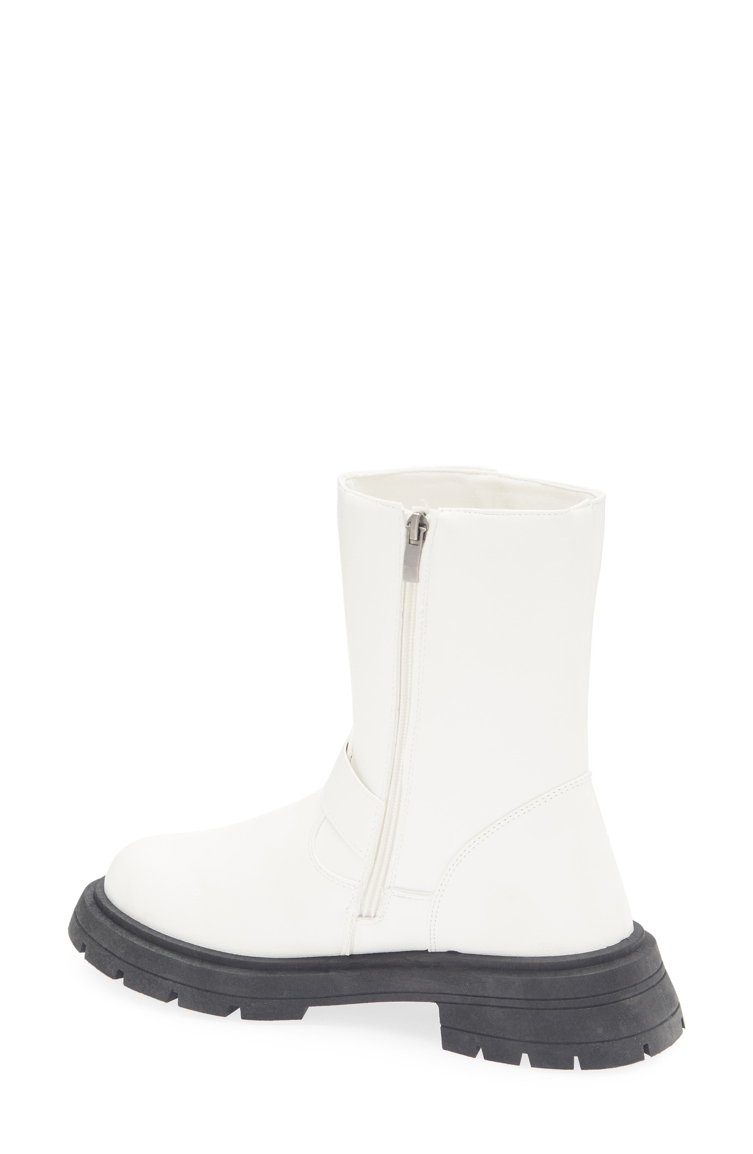 Osaka Lug Sole Combat Boot, Alternate, color, WHITE