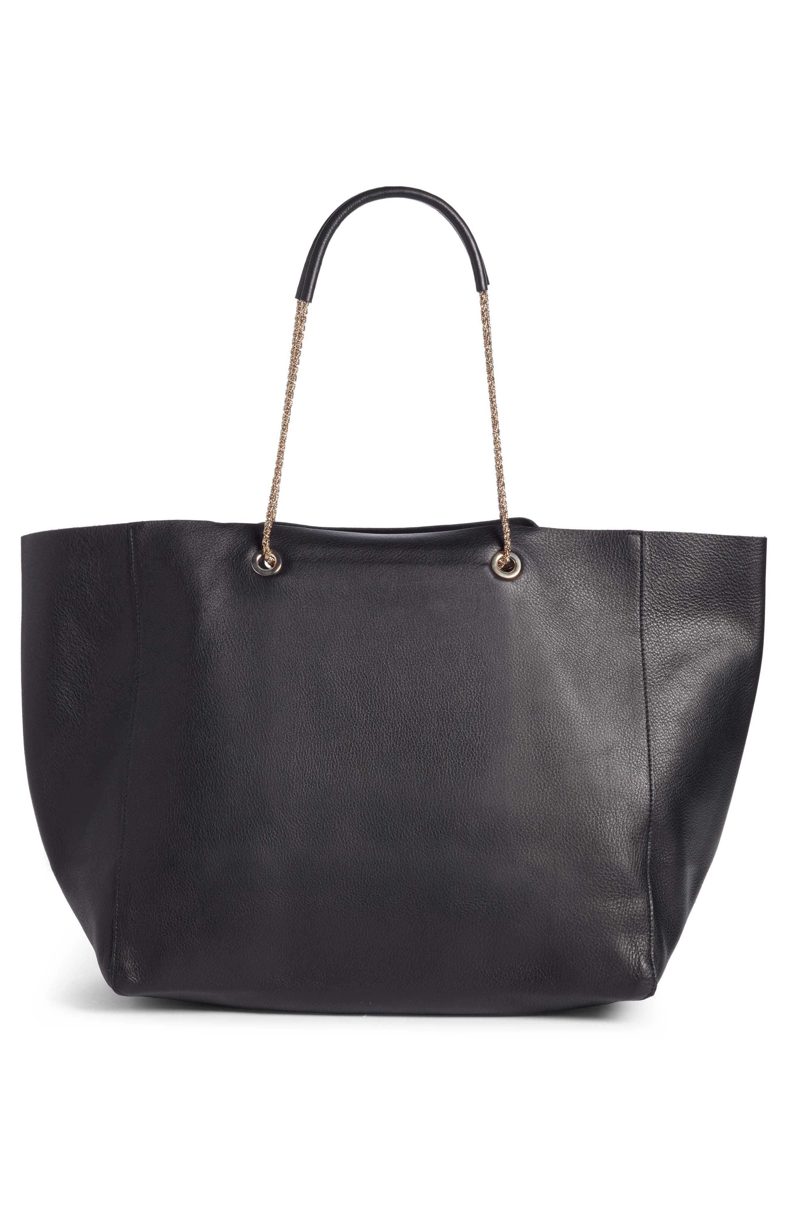 Sézane Gaby Leather Tote, Alternate, color, 