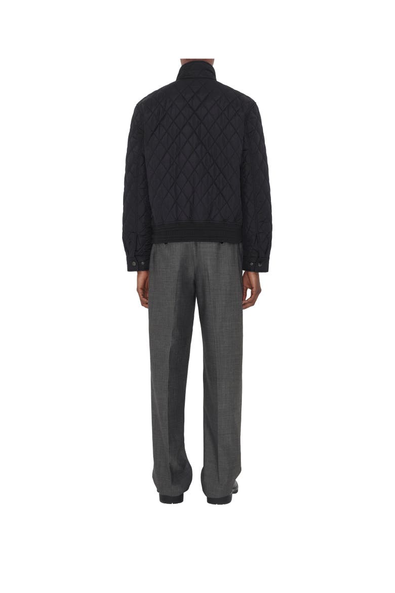Quilted Nylon Jacket, Alternate, color, Black