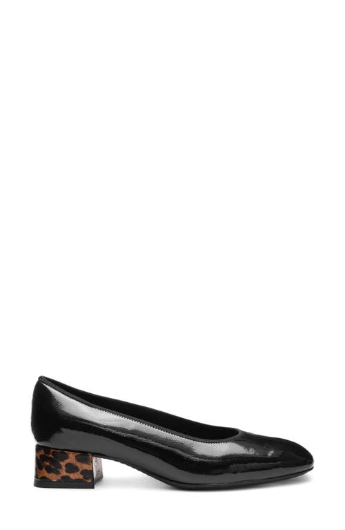 Ara Gypsum Block Heel Pump In Black