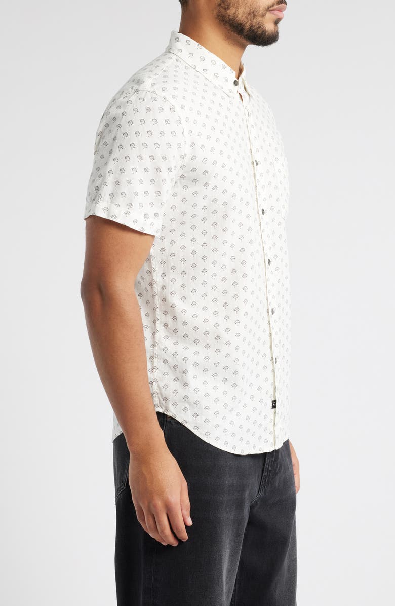 Rails Carson Linen Blend Short Sleeve Button-Up Shirt, Alternate, color,
