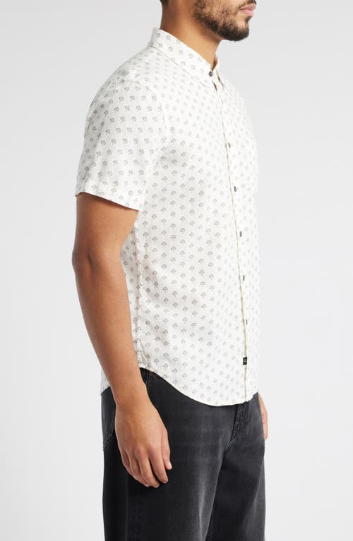 Rails Carson Printed Short Sleeve Shirt In Small Batik White
