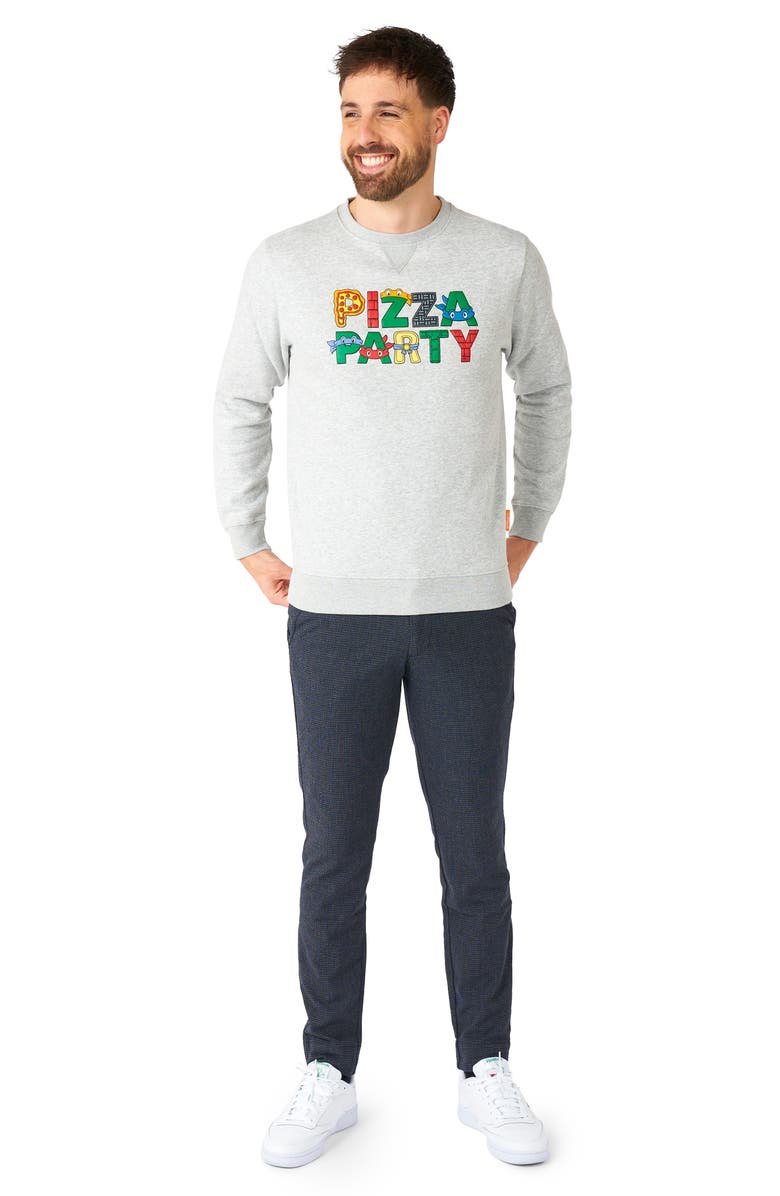 OppoSuits Teenage Mutant Ninja Turtles Graphic Sweatshirt, Alternate, color, Grey