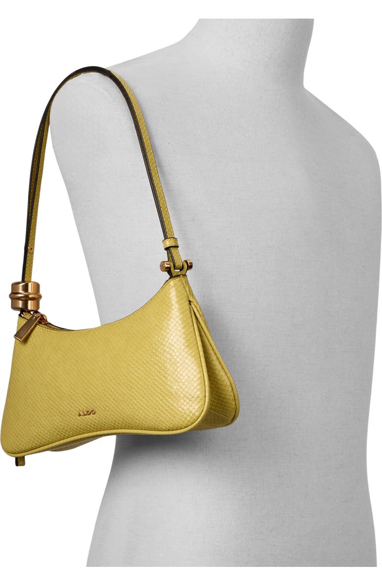 ALDO Amelliee Faux Leather Shoulder Bag, Alternate, color, Yellow