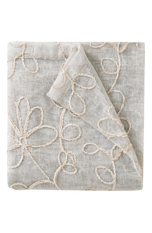 Dainty Home Set Of 2 Embroidered Sheer Curtain Panels In Neutral