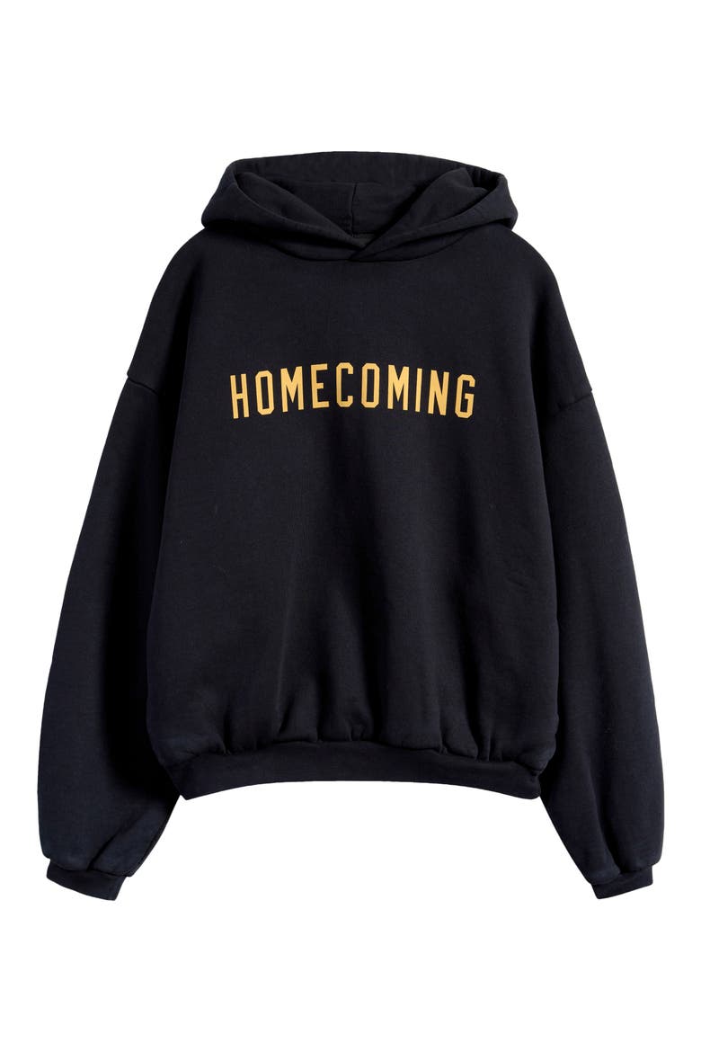 Kids' Heavy Cotton Fleece Graphic Hoodie, Main, color, BLACK
