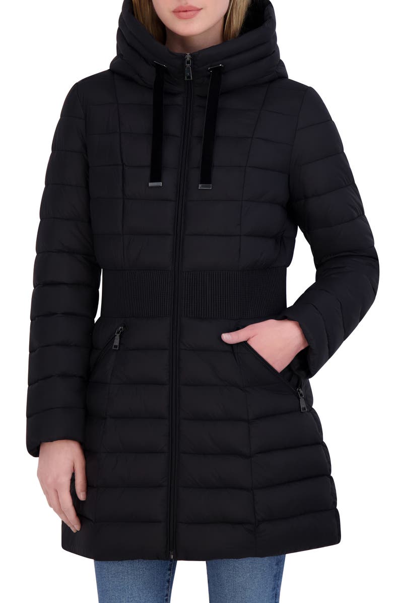 Tahari Irene Hooded Puffer Jacket, Main, color, 