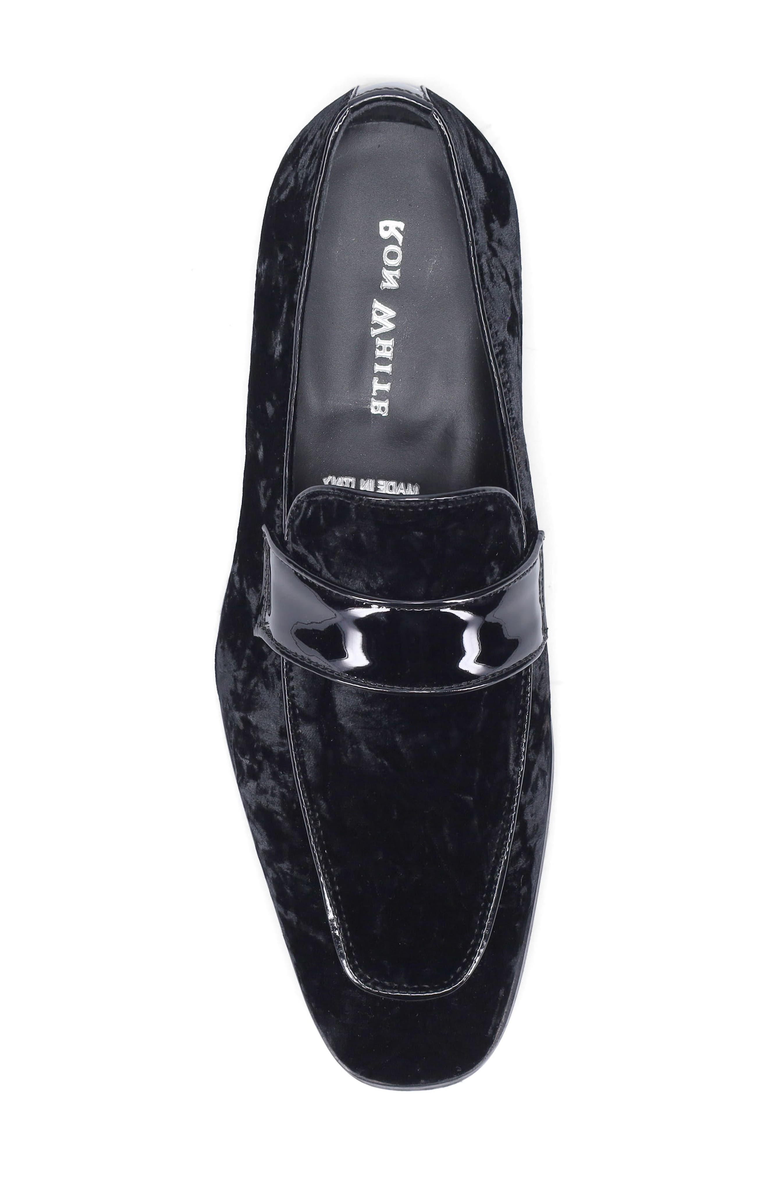 Ron White Tate Moc Toe Loafer, Alternate, color, Black