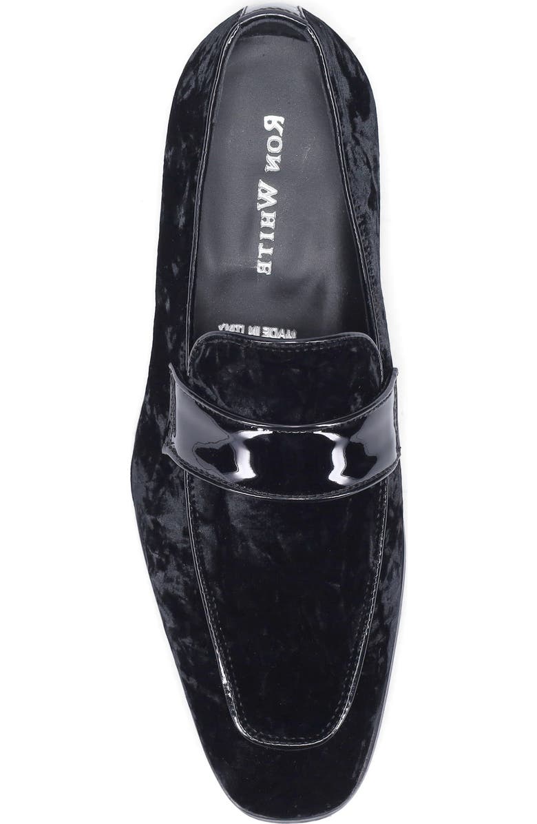 Ron White Tate Moc Toe Loafer, Alternate, color, Black