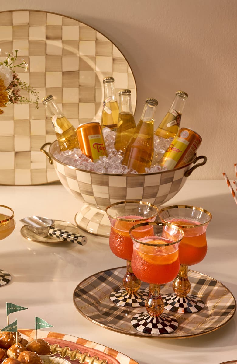 MACKENZIE CHILDS Mocha Check Enameled Steel Everything Bowl, Alternate, color, Mocha