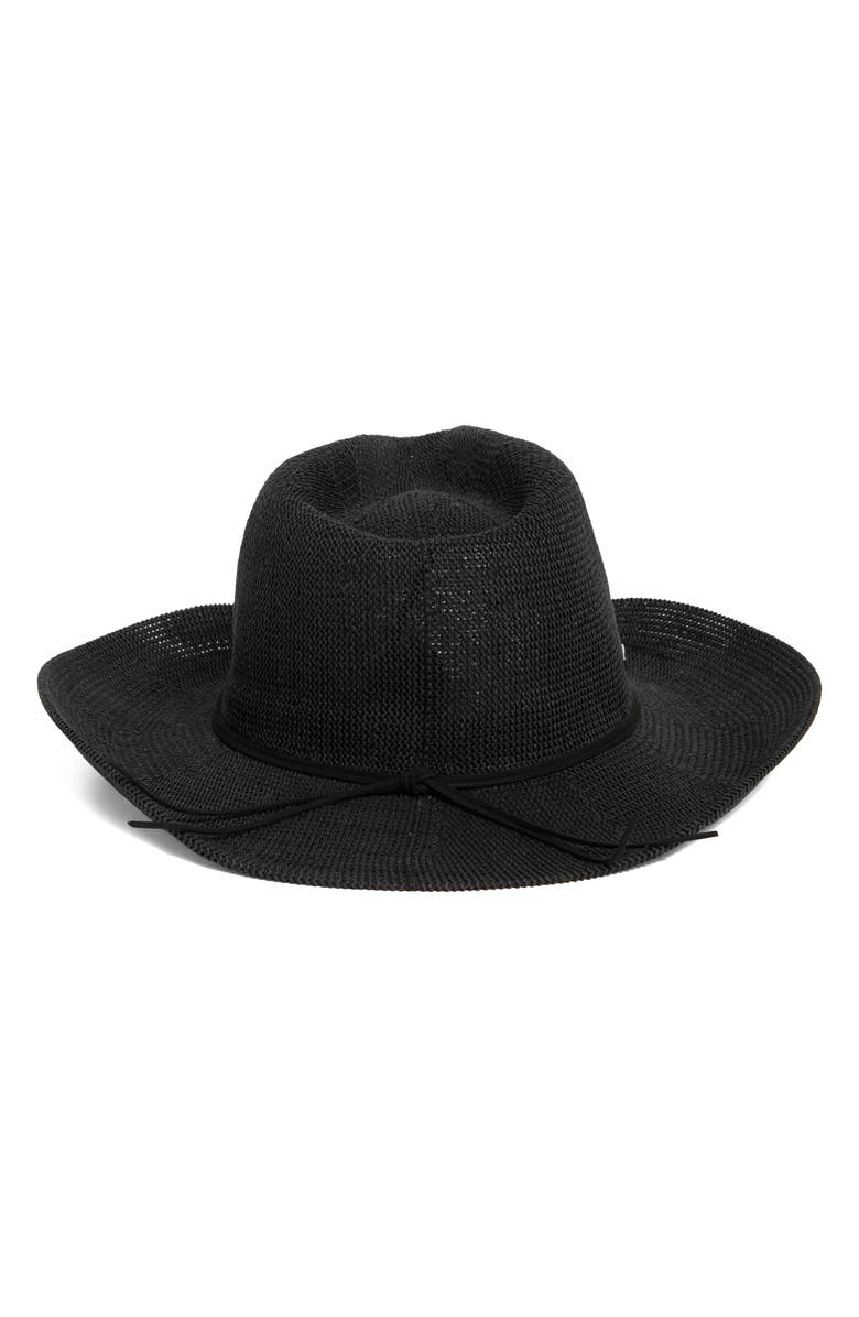Steve Madden H-Bailey Bolo Trim Western Hat, Alternate, color, Black