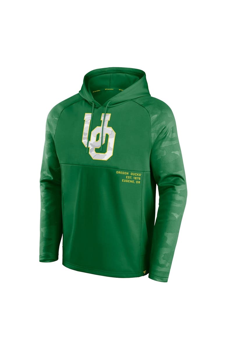 FANATICS Men's Fanatics Branded Green Oregon Ducks Defender Raglan Pullover Hoodie, Alternate, color, 