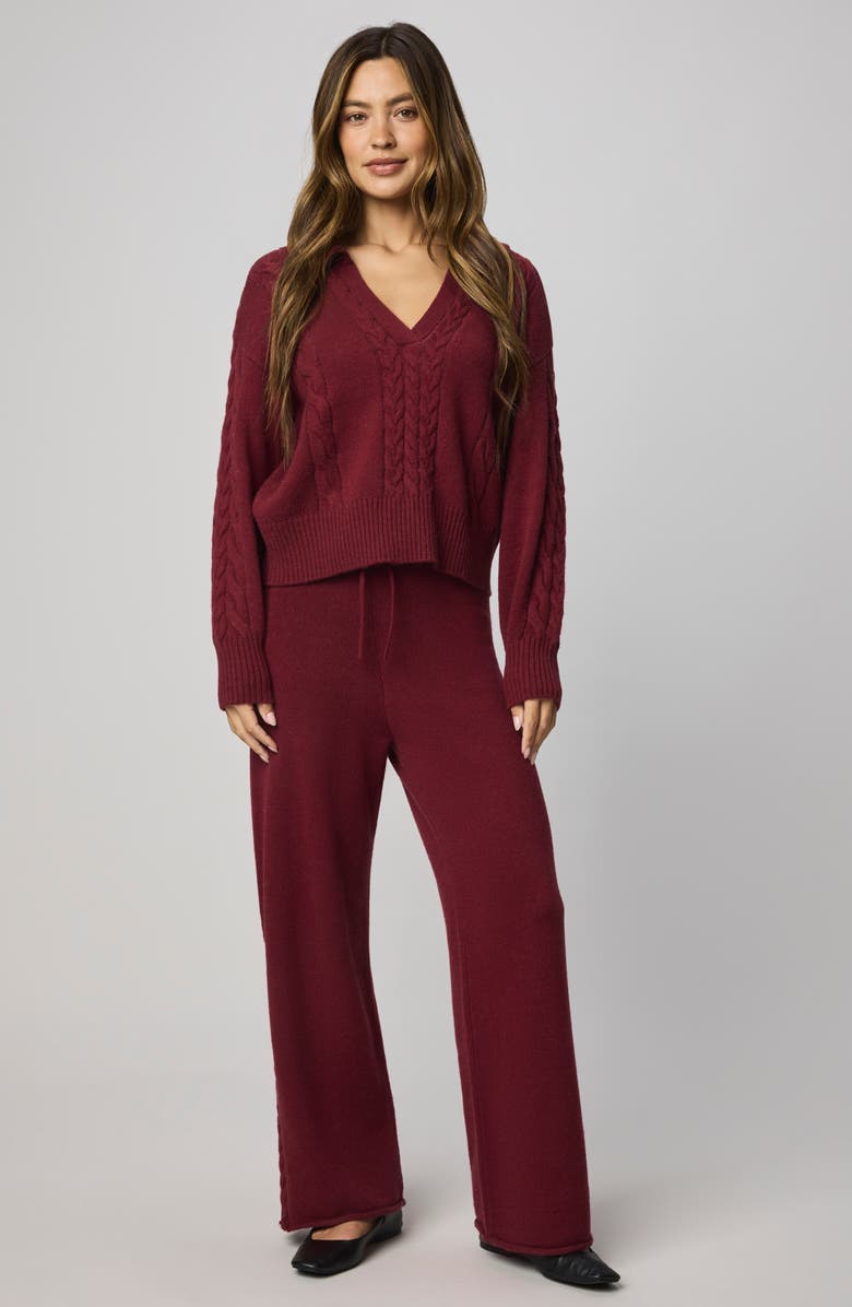 Splendid Jetset Sweater Pants, Alternate, color, Cherry On Top Red