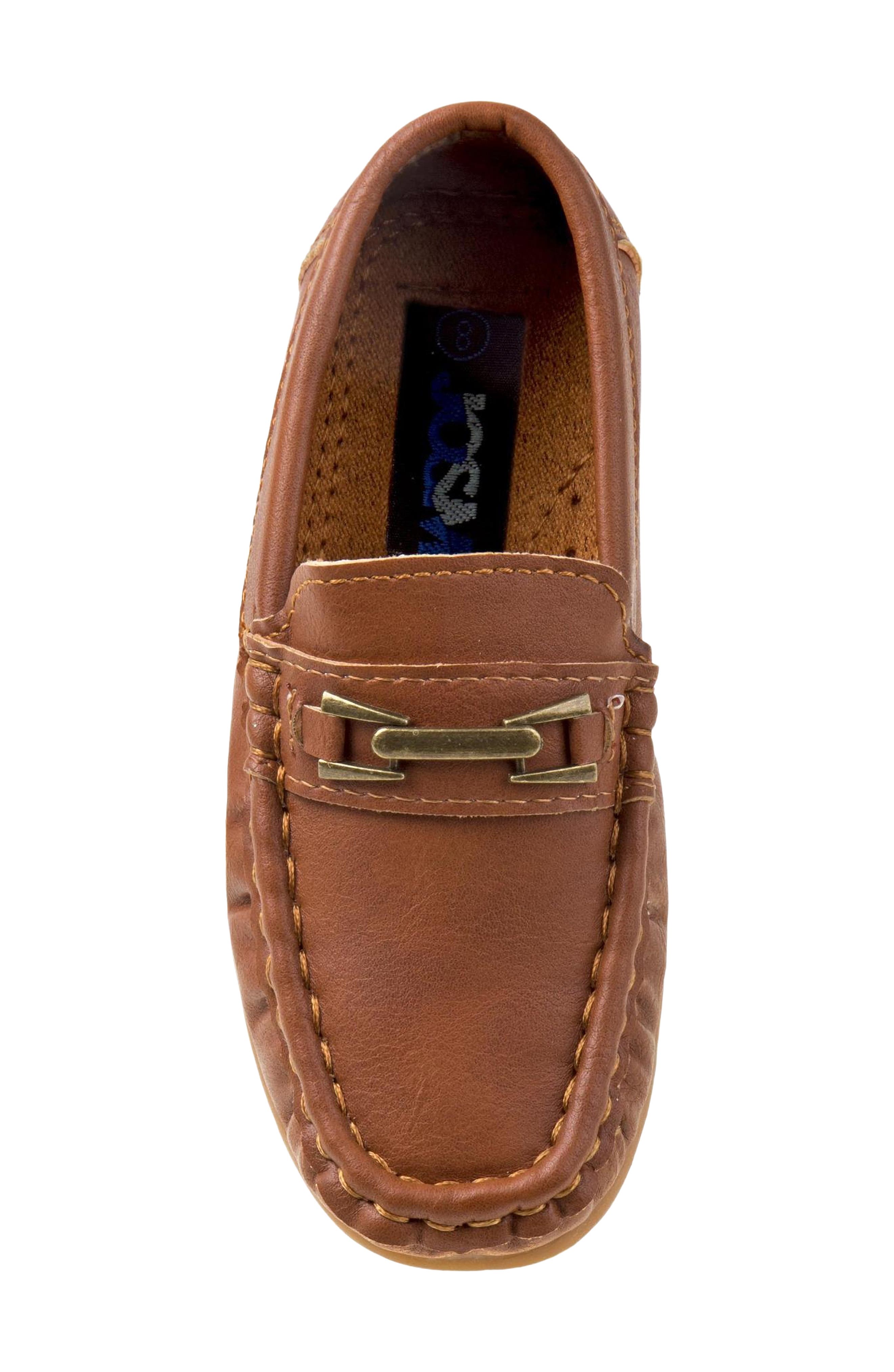 Kids' Faux Leather Loafer, Alternate, color, COGNAC
