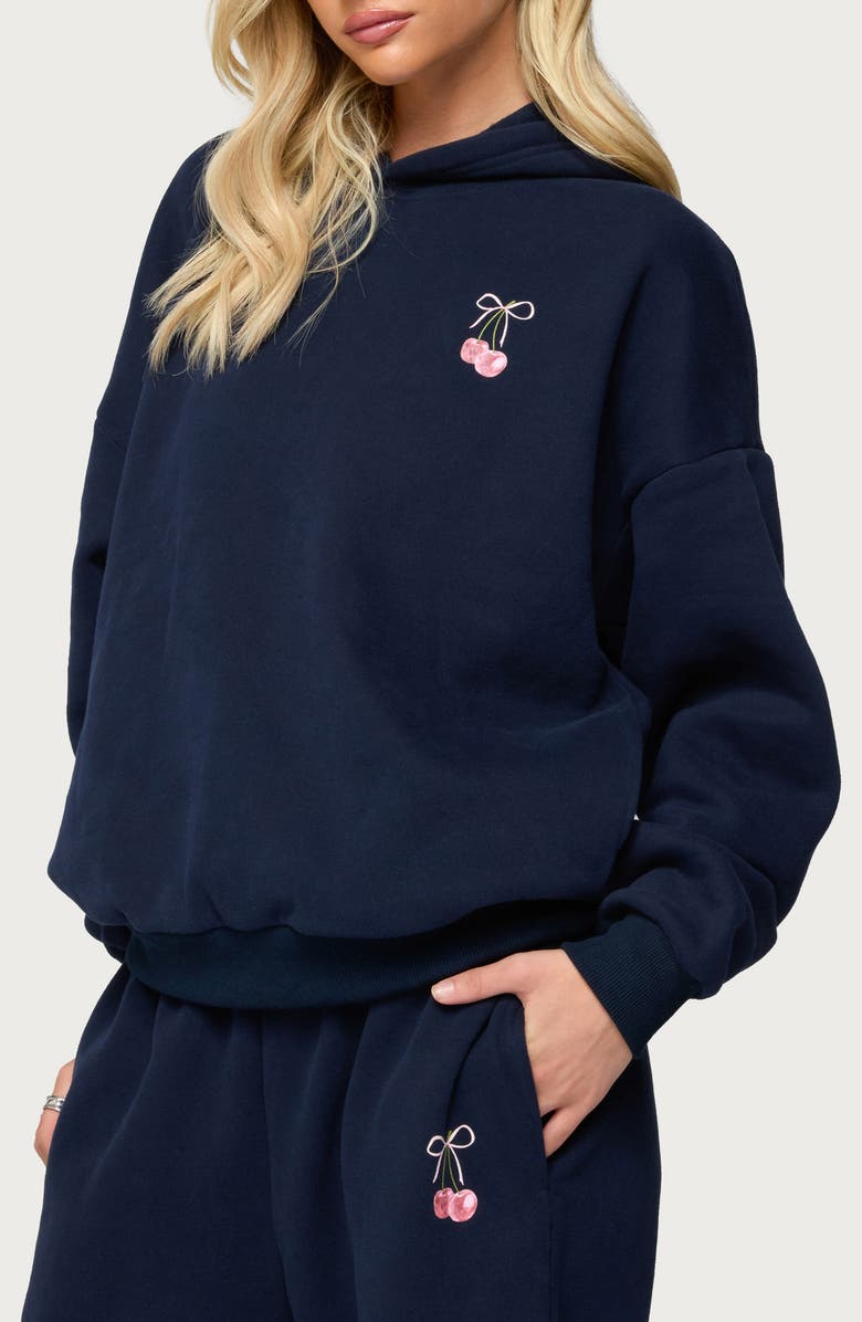 EDIKTED I Don't Chase I Attract Hoodie, Alternate, color, Navy