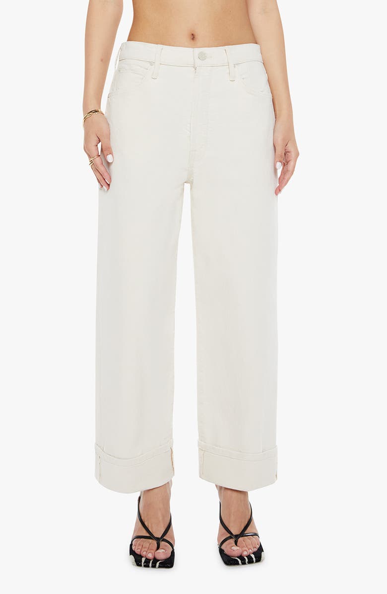 MOTHER The Spitfire Cuffed Ankle Wide Leg Jeans, Main, color, Act Natural