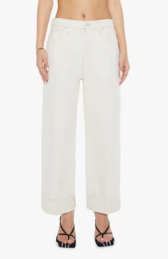 MOTHER The Spitfire Cuffed Ankle Wide Leg Jeans