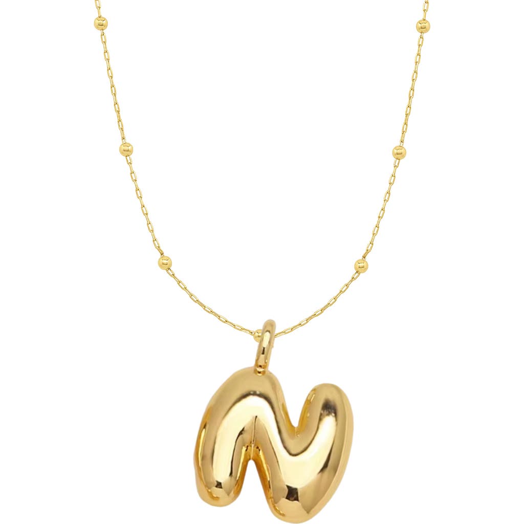 Emma Rae Bubble Initial Necklace in Letter N  product