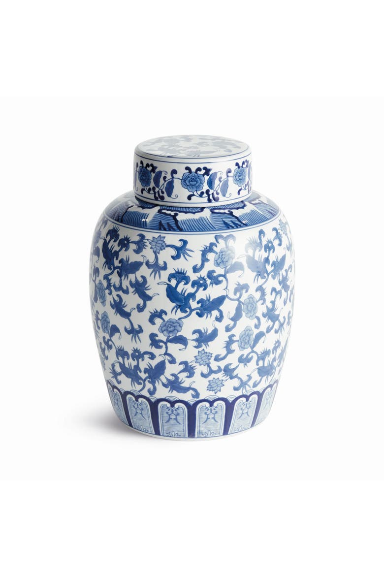 Barclay Butera Dynasty Blossom Lidded Jar - Chinoiserie, Main, color, Blue