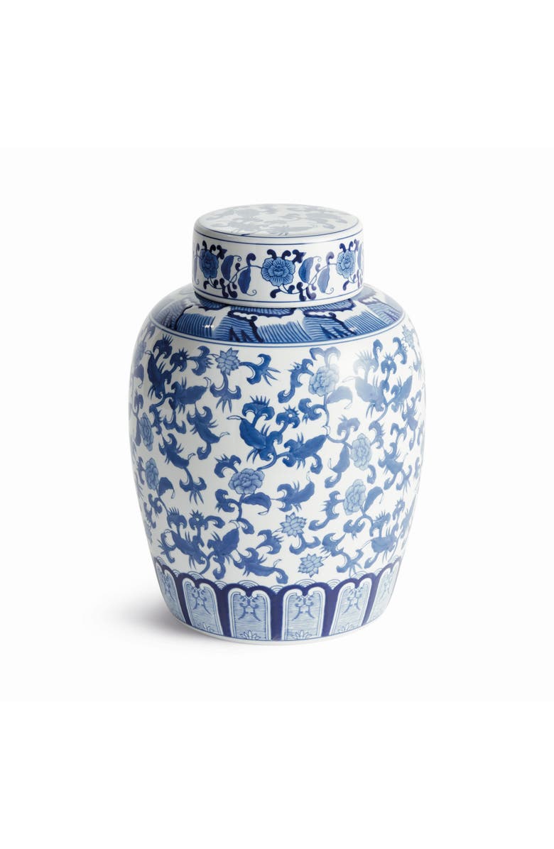 Napa Home & Garden Barclay Butera Dynasty Blossom Lidded Jar - Chinoiserie, Main, color, Blue