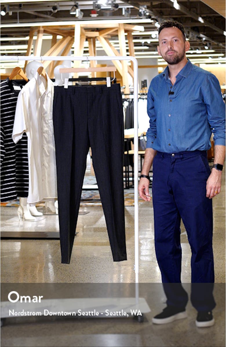 Mayer Herringbone Wool Blend Flannel Dress Pants, sales video thumbnail