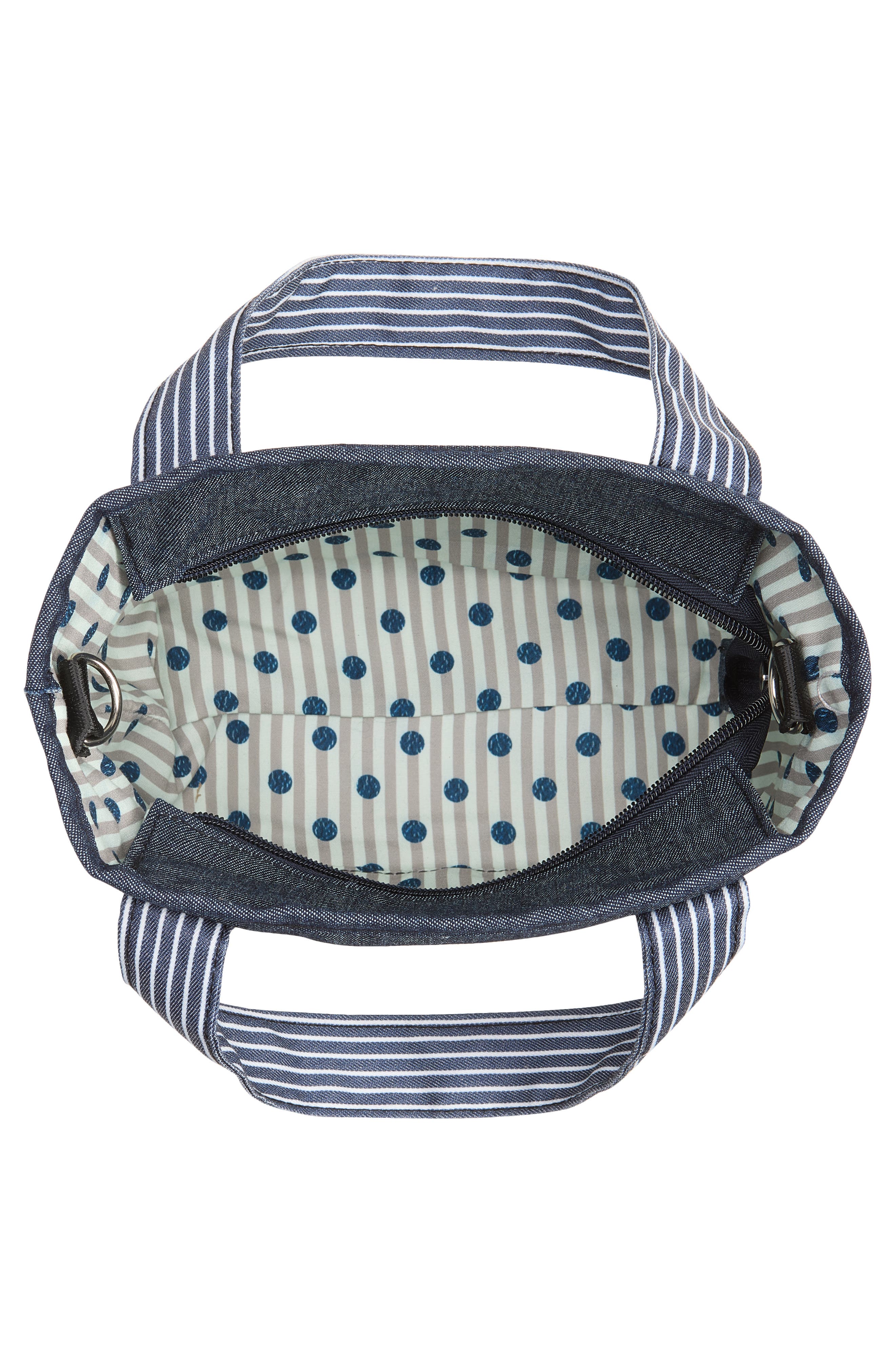 Kids' Stripe Denim Tote, Alternate, color, BLUE