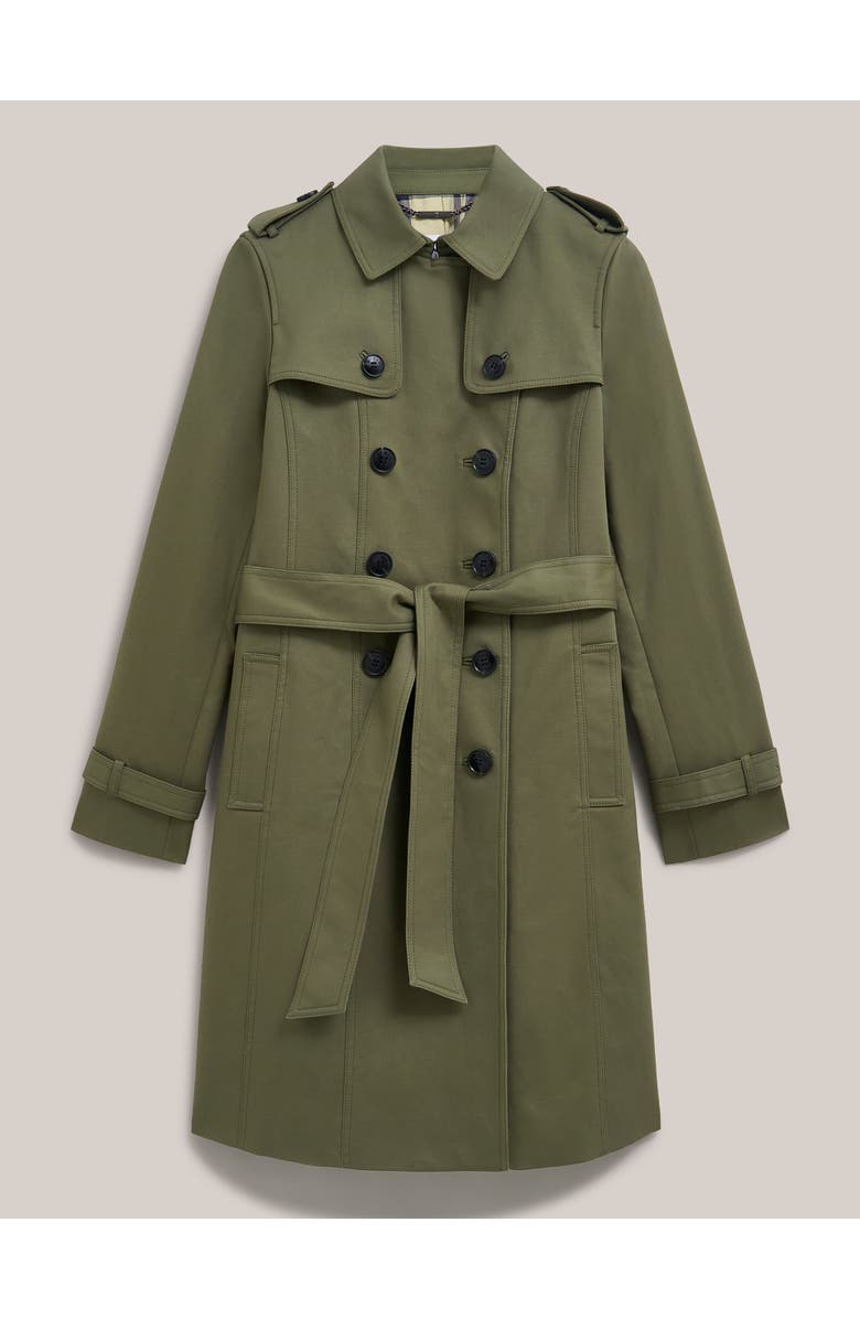 HOBBS LONDON Skylar Belted Trench Coat, Alternate, color, Olive Green
