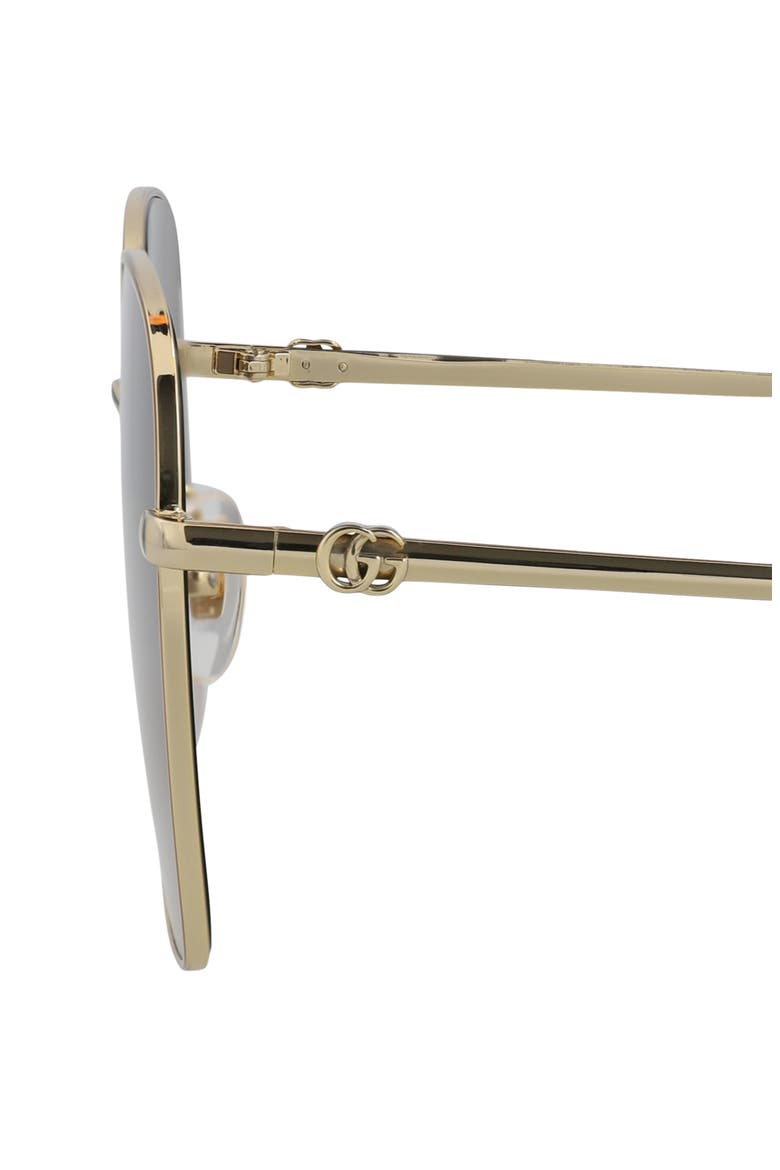 59mm Square Sunglasses, Alternate, color, GOLD GOLD GREY