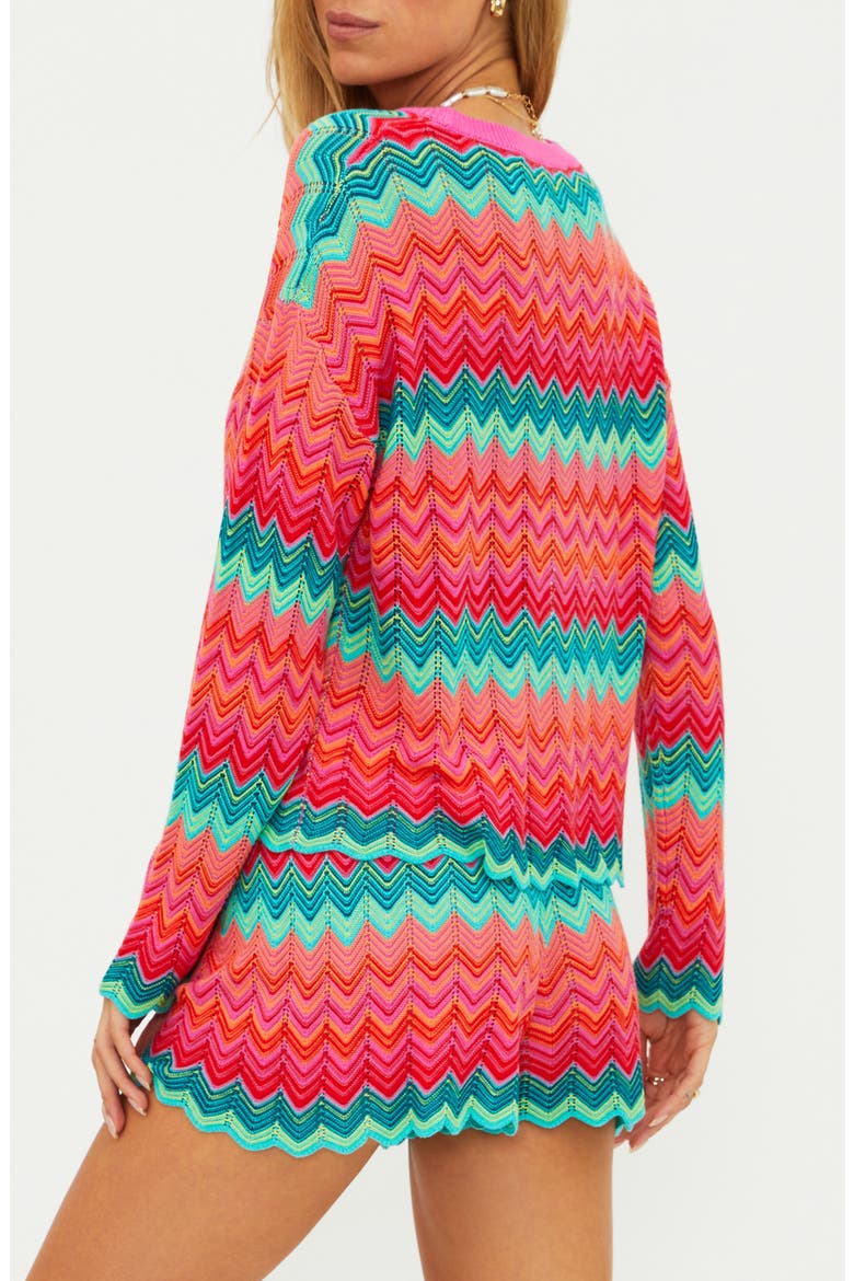 Beach Cover-Up Sweater, Alternate, color, PASSION
