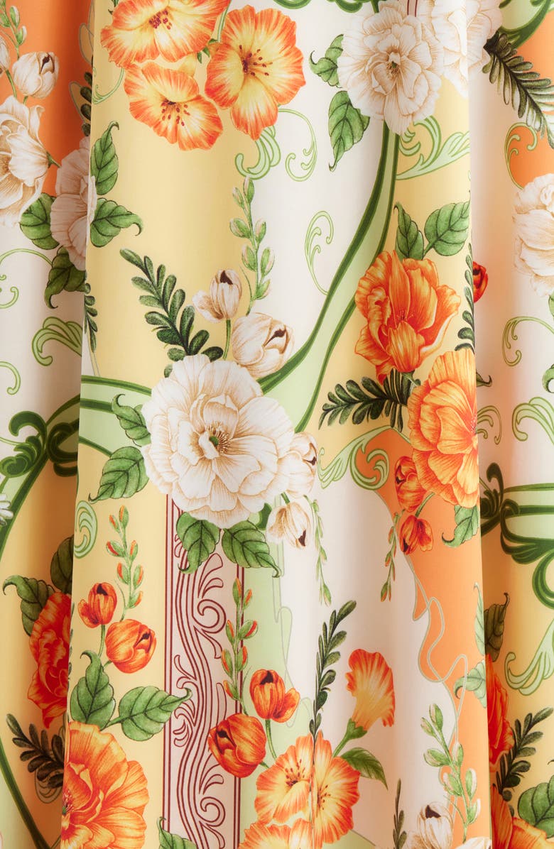 Agua Bendita Arista Ete Strapless Maxi Cover-Up Dress, Alternate, color, Green Multicolor