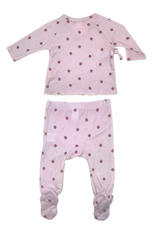 Shop Toby Ladybug Ditsy Wrap Top, Footie Leggings, Headband & Bunny Blanket Toy Set In Light Lilac