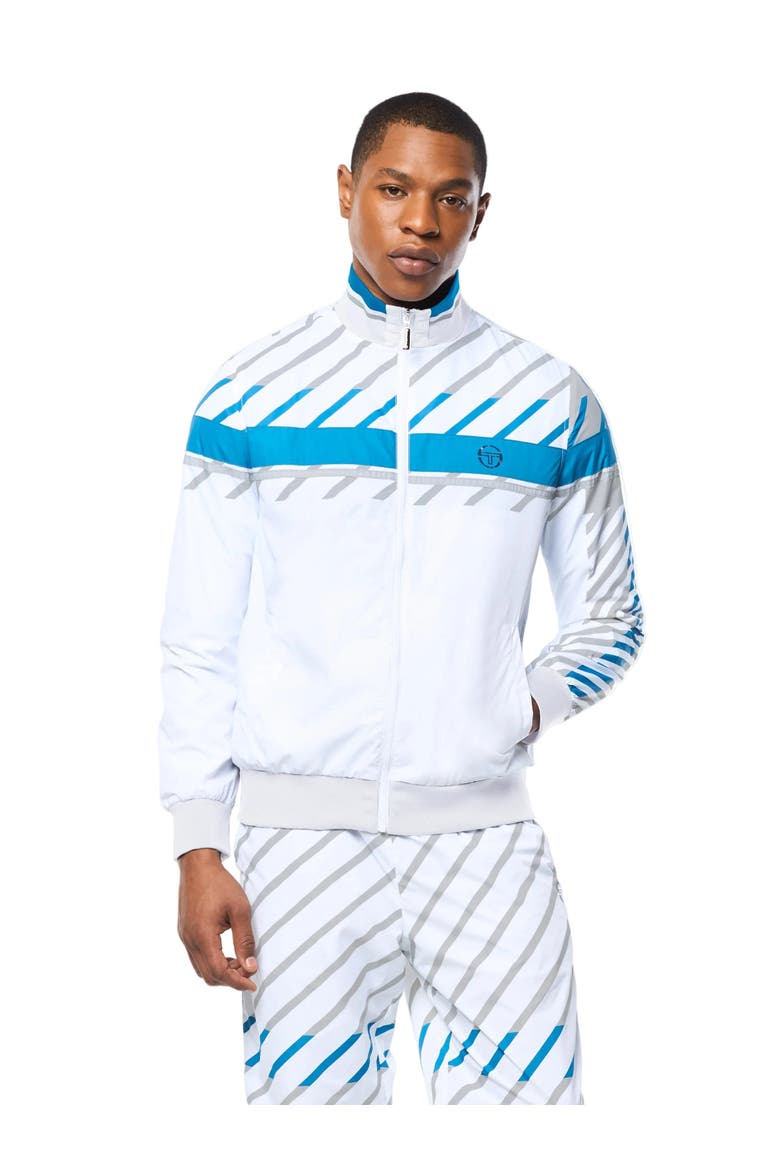 Quadretto Track Jacket, Main, color, BRILLIANT WHITE