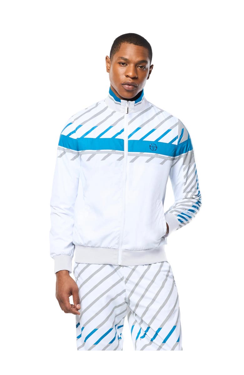 Sergio Tacchini Quadretto Track Jacket, Main, color, Brilliant White