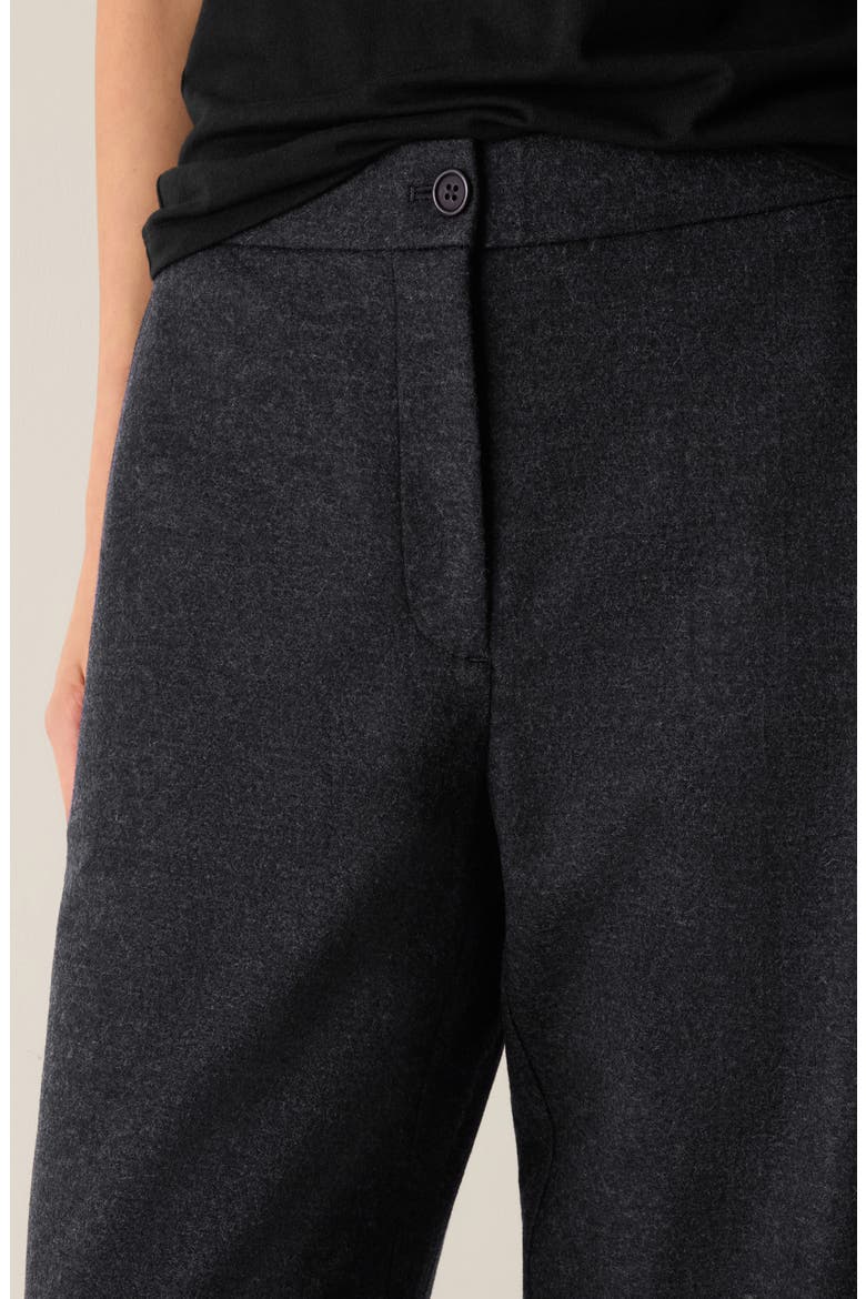 Straight Full Length Wool Jersey Trousers, Alternate, color, CHARCOAL